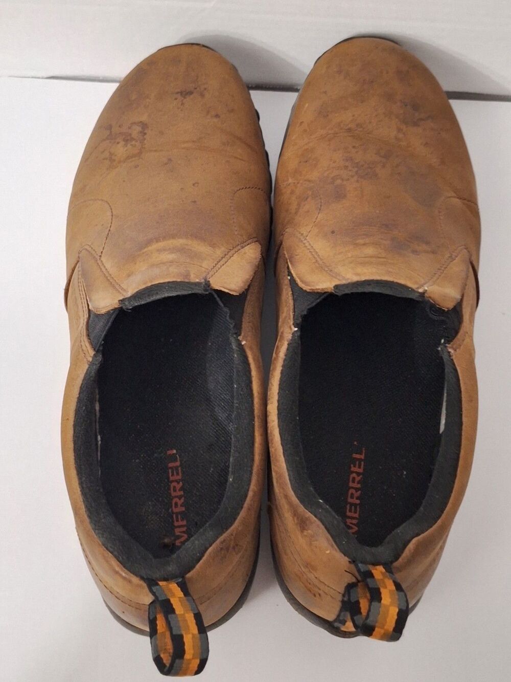 Merrell Brown Jungle Moc Slip-On Shoes Nubuck Leather Comfort Men’s Size 13 - Picture 9 of 16